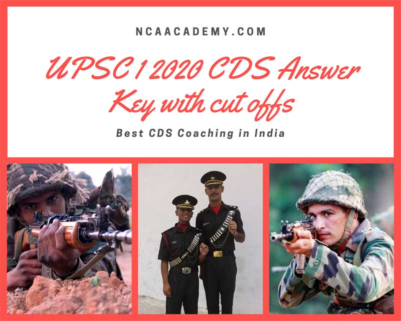 UPSC 1 2020 CDS Answer Key All Sets A/B/C &D with cut offs