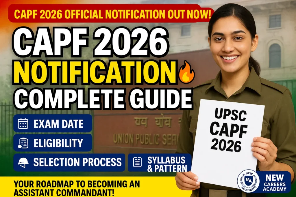 UPSC CAPF 2026 official notification release date February 18, 2026