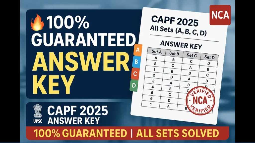 CAPF 2025 Answer Key (All Sets)