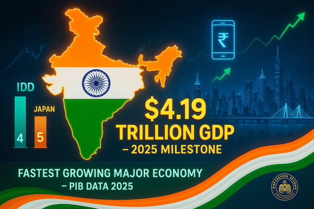 India GDP 2025 PIB Data: $4.19 Trillion Milestone, Fastest Growth