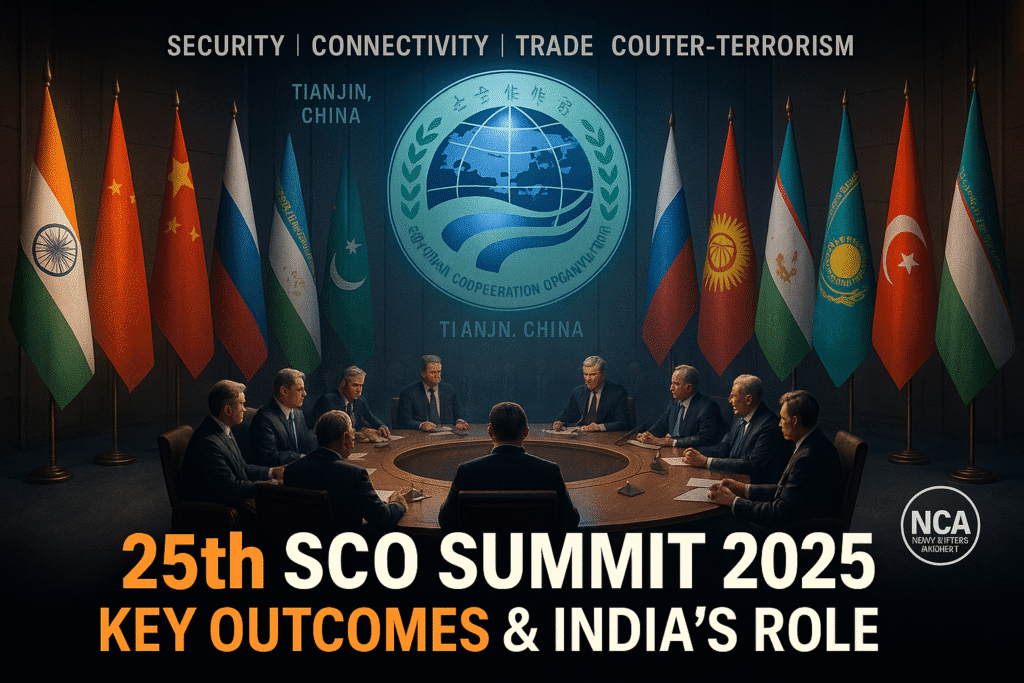 25th SCO Summit 2025 in Tianjin: Key Outcomes, India’s Role