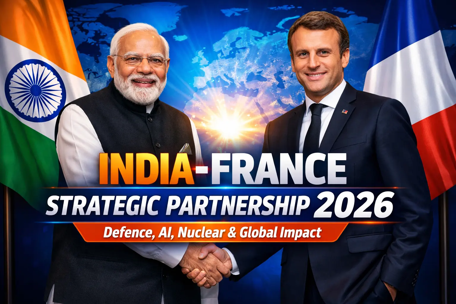 Prime Minister Narendra Modi and President Emmanuel Macron during the India and France Joint Statement 2026 announcing the Special Global Strategic Partnership.