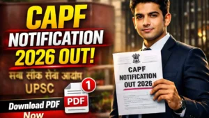 UPSC CAPF 2026 notification PDF released apply online Assistant Commandant recruitment