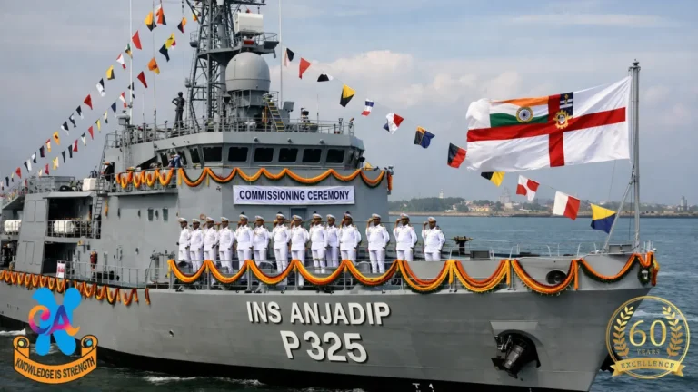 INS Anjadip Anti-Submarine Warfare Shallow Water Craft commissioned by Indian Navy in Chennai harbour