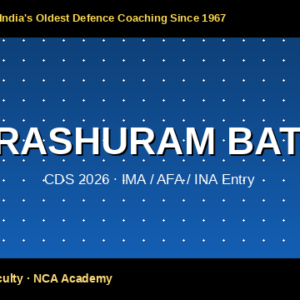 PARASHURAM BATCH — CDS IMA/AFA/INA Coaching 2026 | Offline Chandigarh | NCA