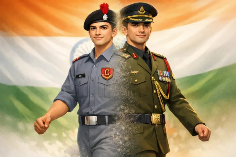 NCC cadet transitioning to Indian Army officer through NCC Special Entry