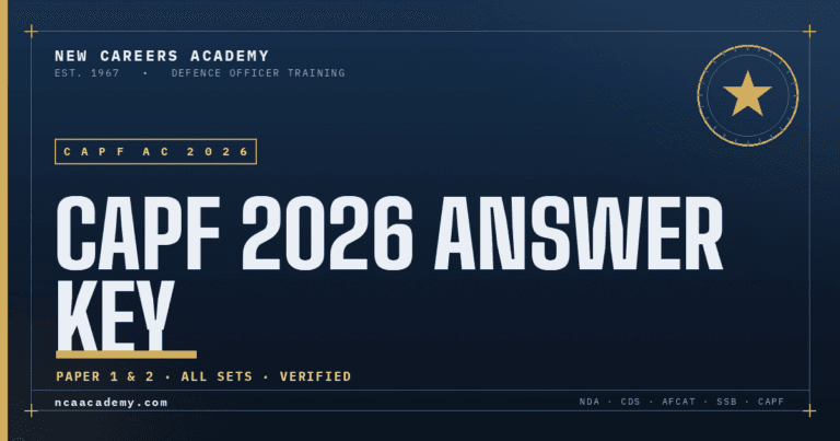 CAPF 2026 Answer Key Paper 1 & 2 all sets — New Careers Academy