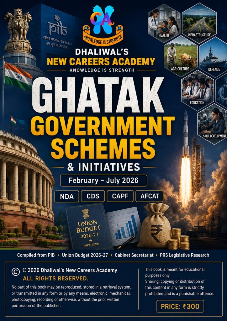 Ghatak Government Schemes and Initiatives February to July 2026 cover - NCA Academy