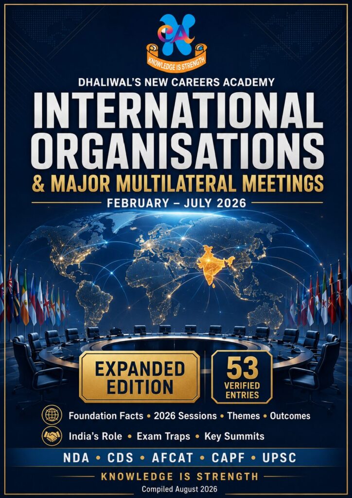 International Organisations and Major Multilateral Meetings February to July 2026 cover - NCA Academy