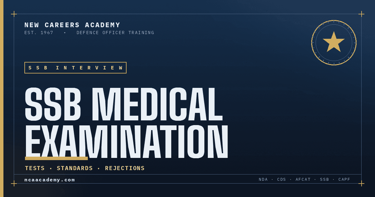 SSB medical examination and rejection reasons