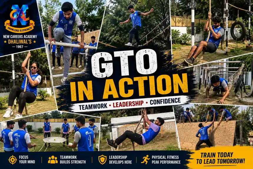 GTO ground task practice at NCA SSB coaching - progressive group task with real obstacles