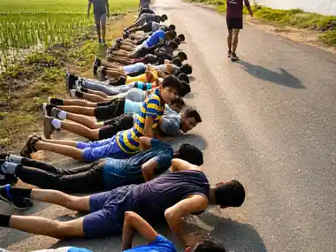 Morning PT at NCA Academy Mohali Chandigarh - NDA coaching campus