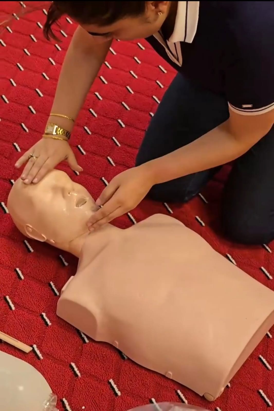 CPR and basic life support practice on a manikin for the OSCE